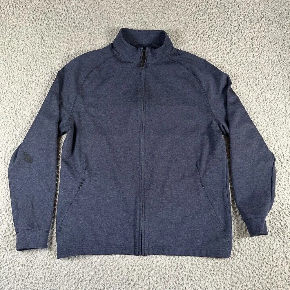 Mizzen + Main Jacket Mens Large Navy ProFlex Performance Full Zip‎ Activewear